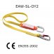 Energy absorbing lanyard